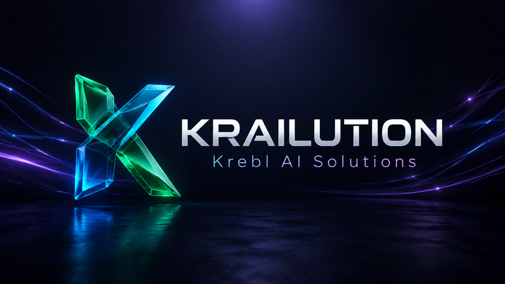 Krailution – Krebl AI Solutions, mit grün-blauem K-Logo